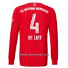 Camiseta de fútbol Manga Larga FC Bayern de Múnich De Ligt 4 Primera Equipación 2022-23 - Hombre